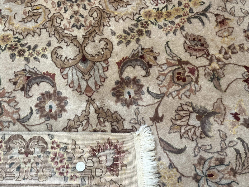 Sino Persian Rug 8x12, Wool & Silk, Traditional Elegant Carpet, Fine 200 KPSI by Jewel Rugs