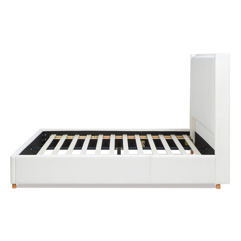Miramar - Cushion Back Headboard Platform Bed Frame by HouseOfZazla