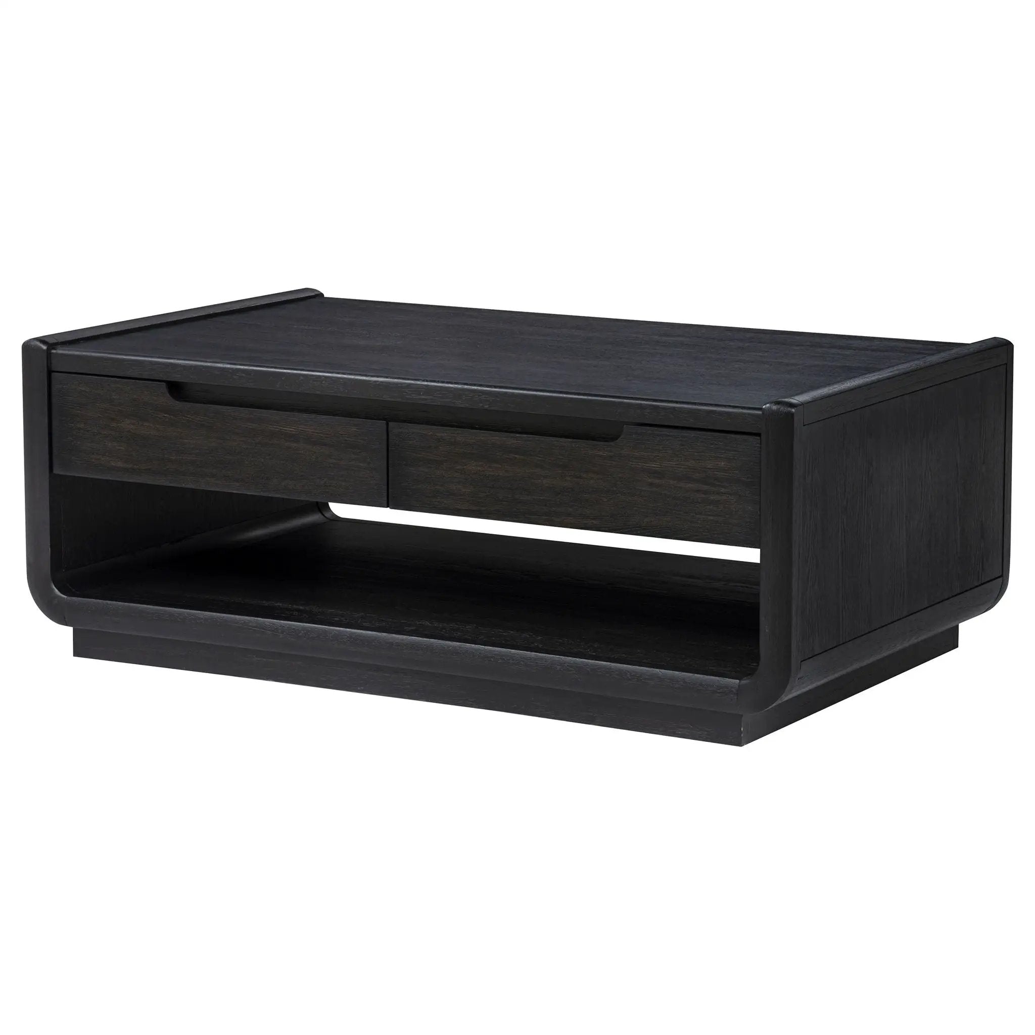 Leandro 2-drawer Wood Cocktail Coffee Table Burnished Black by Unique Piece Furniture