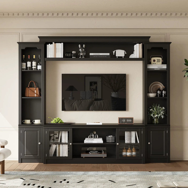 All-In-One TV Stand With Bookcase For TVs Up To 65" by Unique Piece Furniture