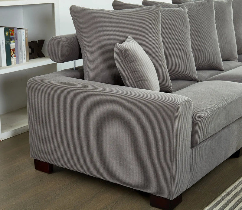 5 Seater Oversized Convertible L & U Shaped Couch by HouseOfZazla