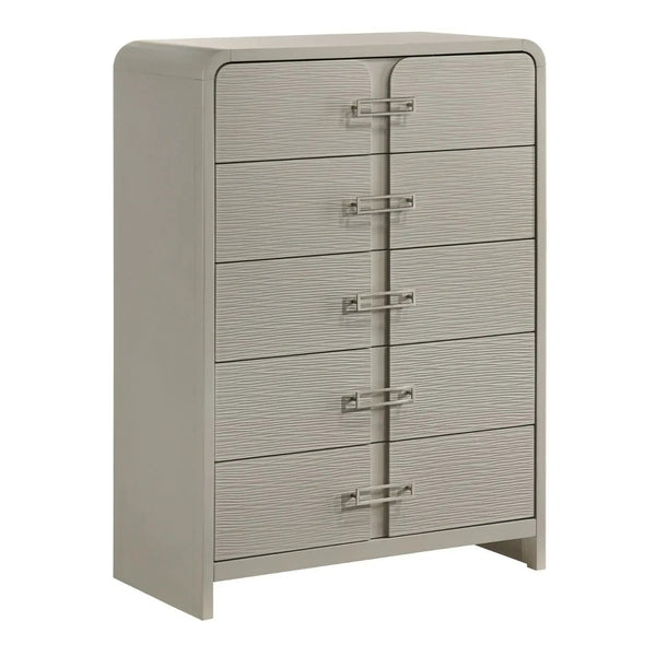 Aria - 5 Drawer Chest - Beige