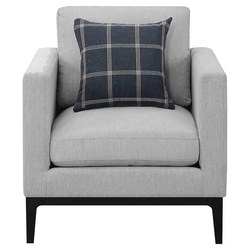 Saba - Upholstered Chair With Reversible Cushions - Gray