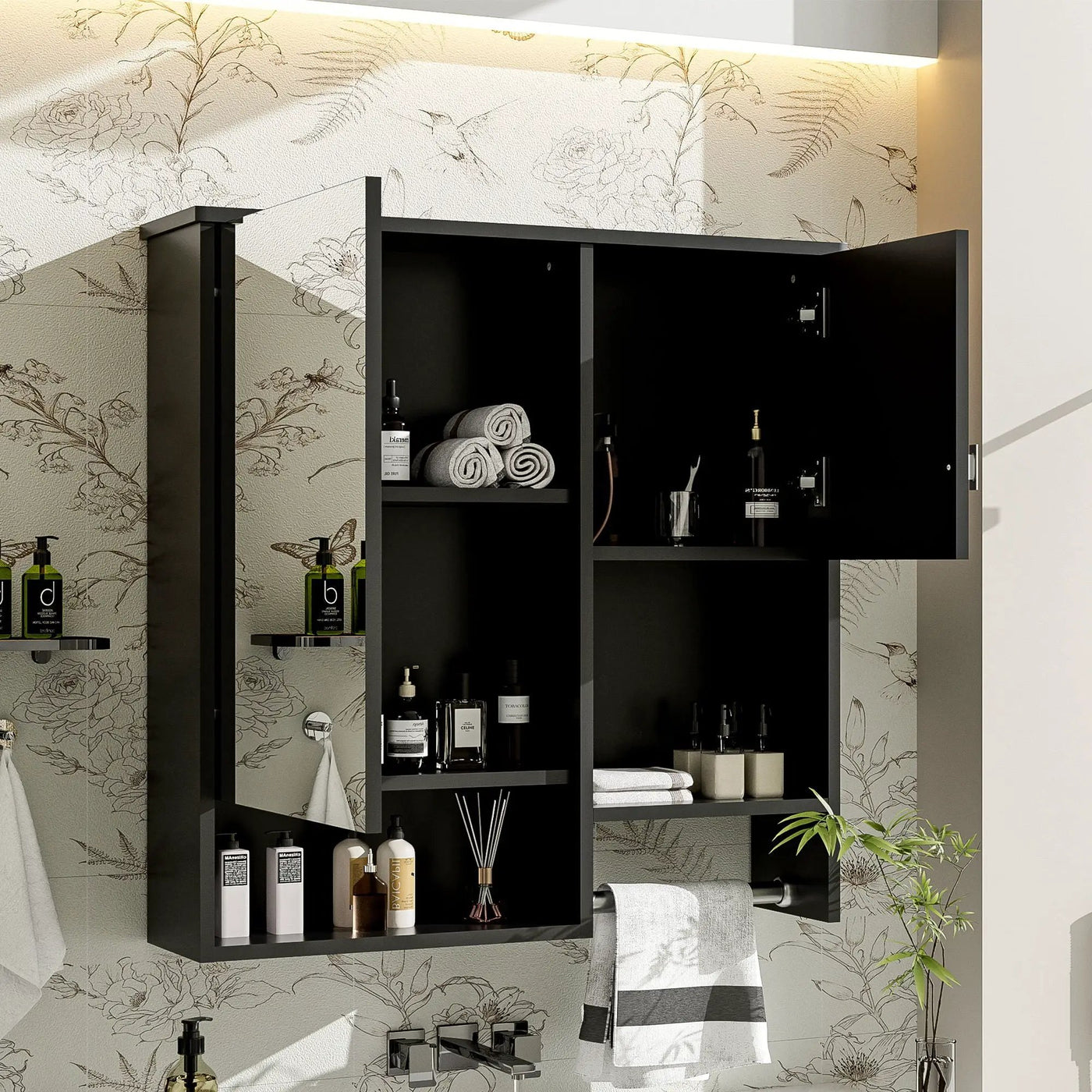 Modern Wall Mounted Bathroom Medicine Cabinet, Bathroom Wall Storage Cabinet With Mirror by Unique Piece Furniture