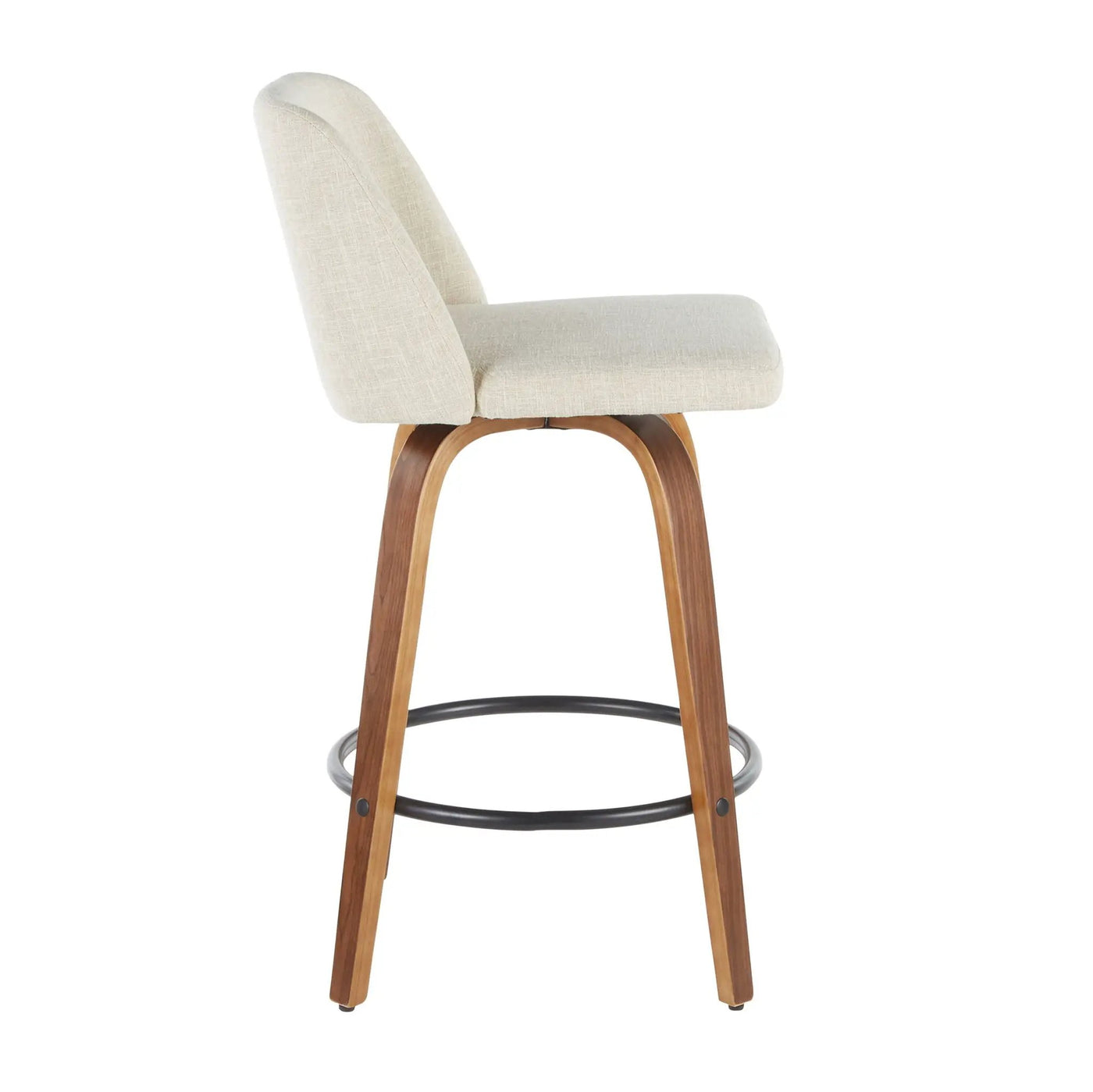 Toriano - Mid-Century Modern Counter Stool (Set of 2) by HouseOfZazla
