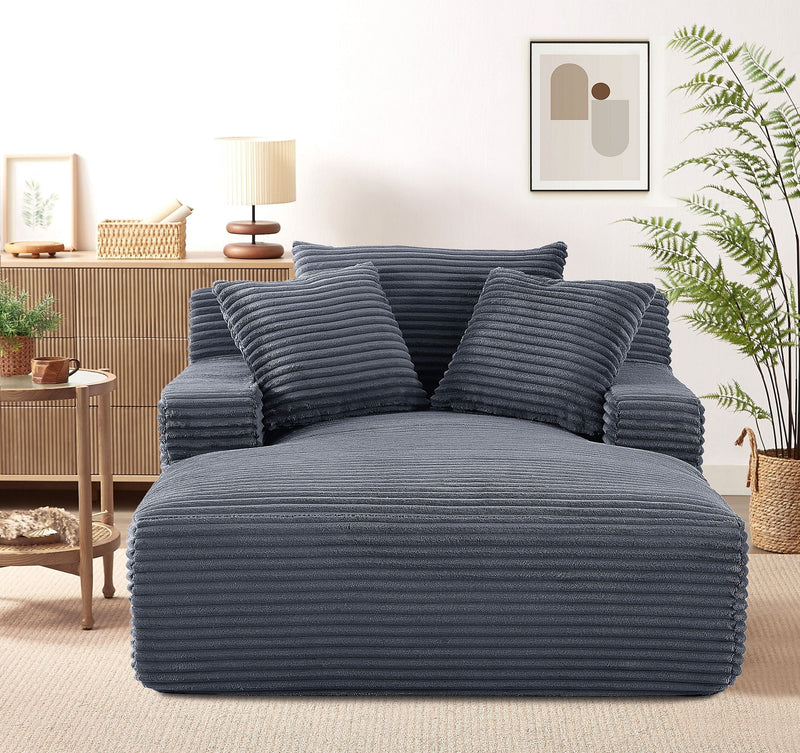Cloudline - Oversized Chaise Lounge, Modern Comfy Couch With Full Foam Cushioning, Cozy Sleeper Sofabed by HouseOfZazla