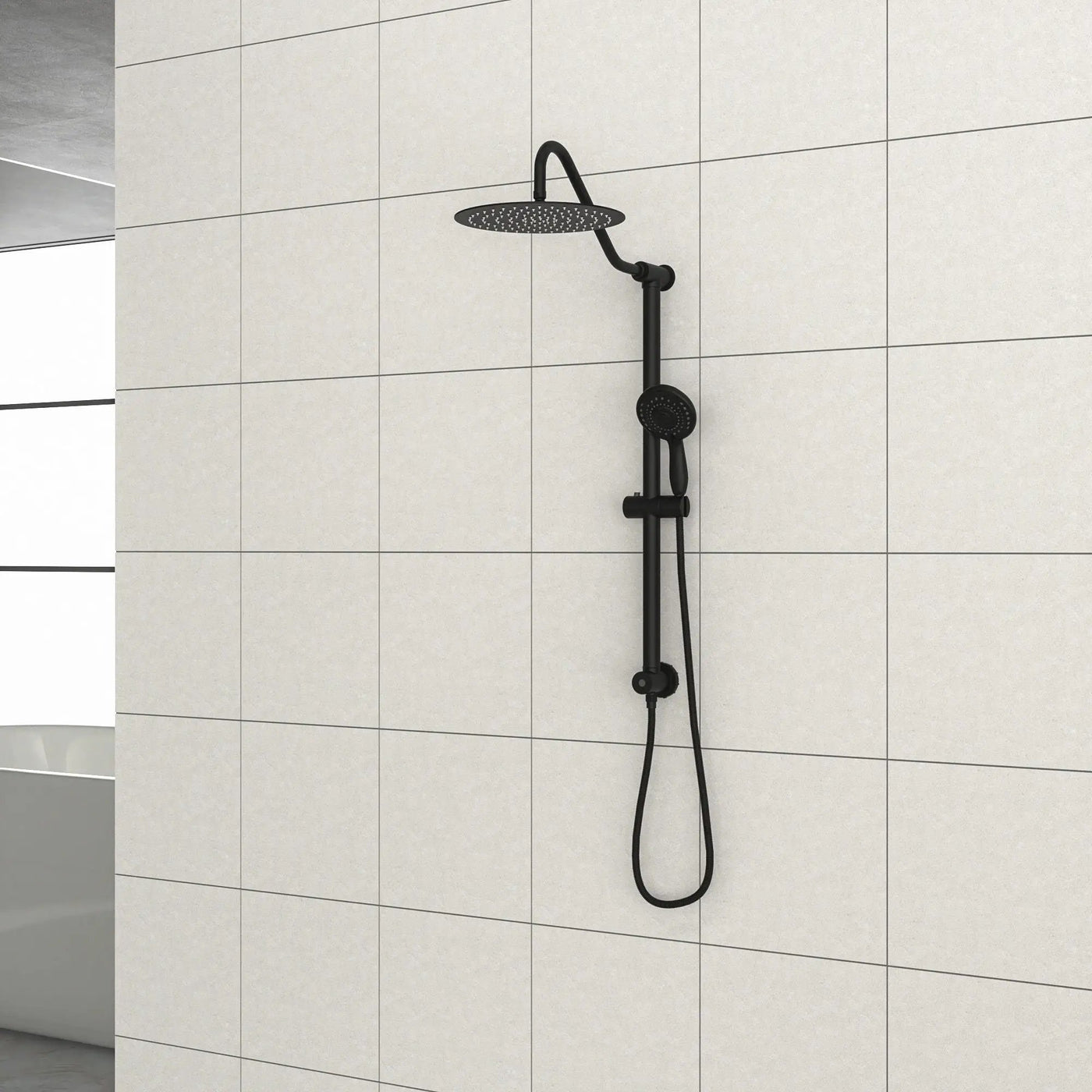 Shower System With 5 Function Rain Hand Shower And Slide Bar Combo by HouseOfZazla