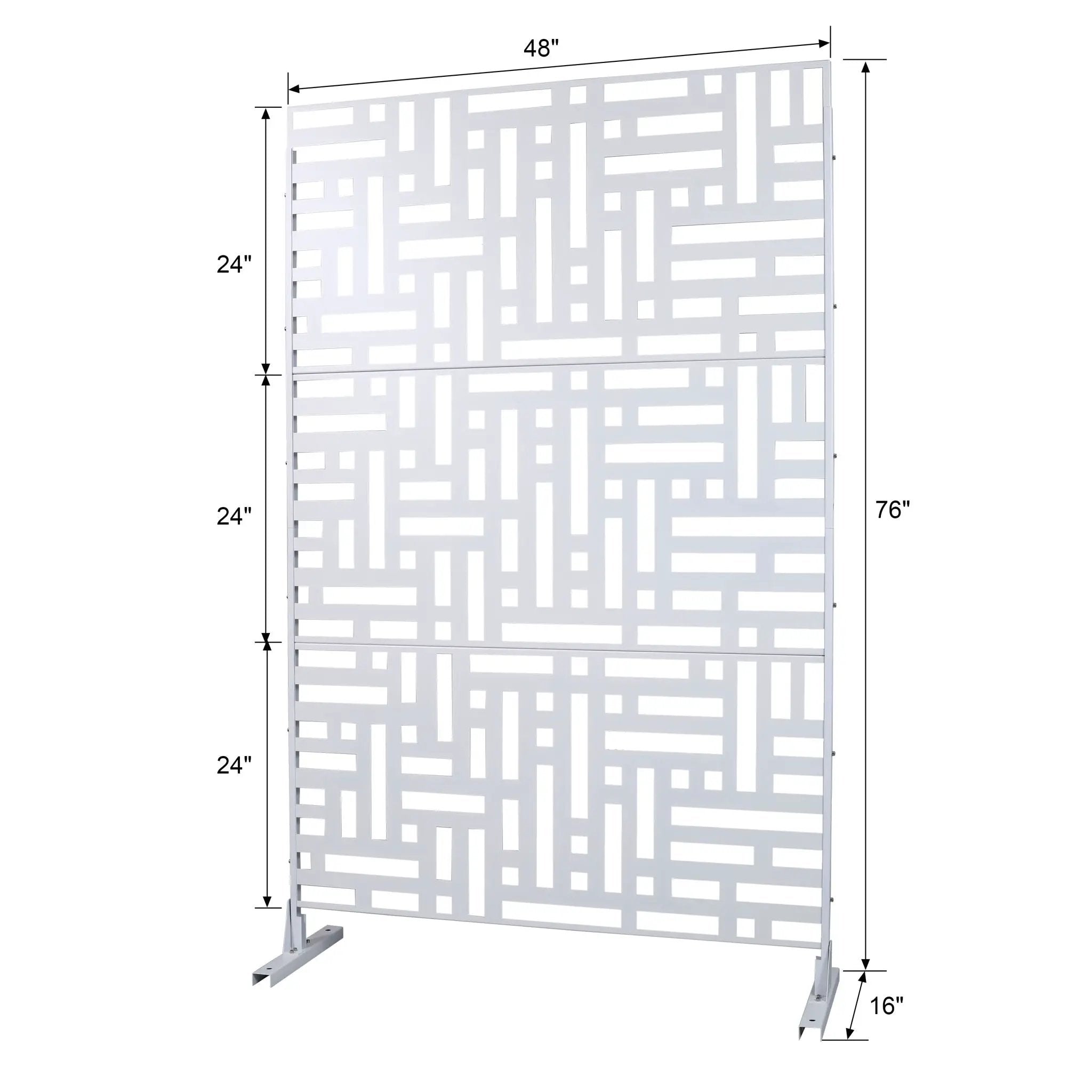 Decorative Freestanding Metal Privacy Screen For Indoor & Outdoor Use by HouseOfZazla