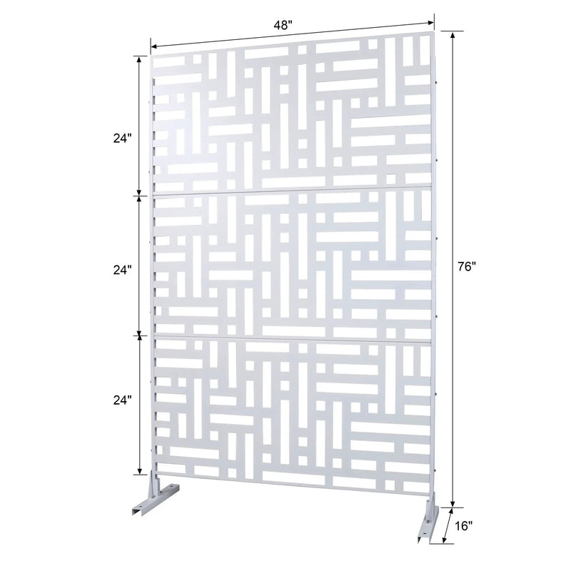 Decorative Freestanding Metal Privacy Screen For Indoor & Outdoor Use by HouseOfZazla