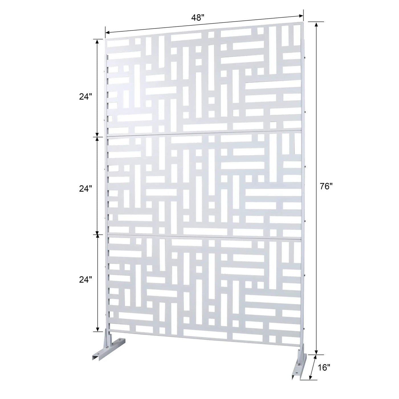 Decorative Freestanding Metal Privacy Screen For Indoor & Outdoor Use by Unique Piece Furniture