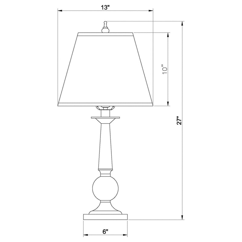 Table Lamps With Cone Shade (Set of 2) - Beige / Brown by HouseOfZazla