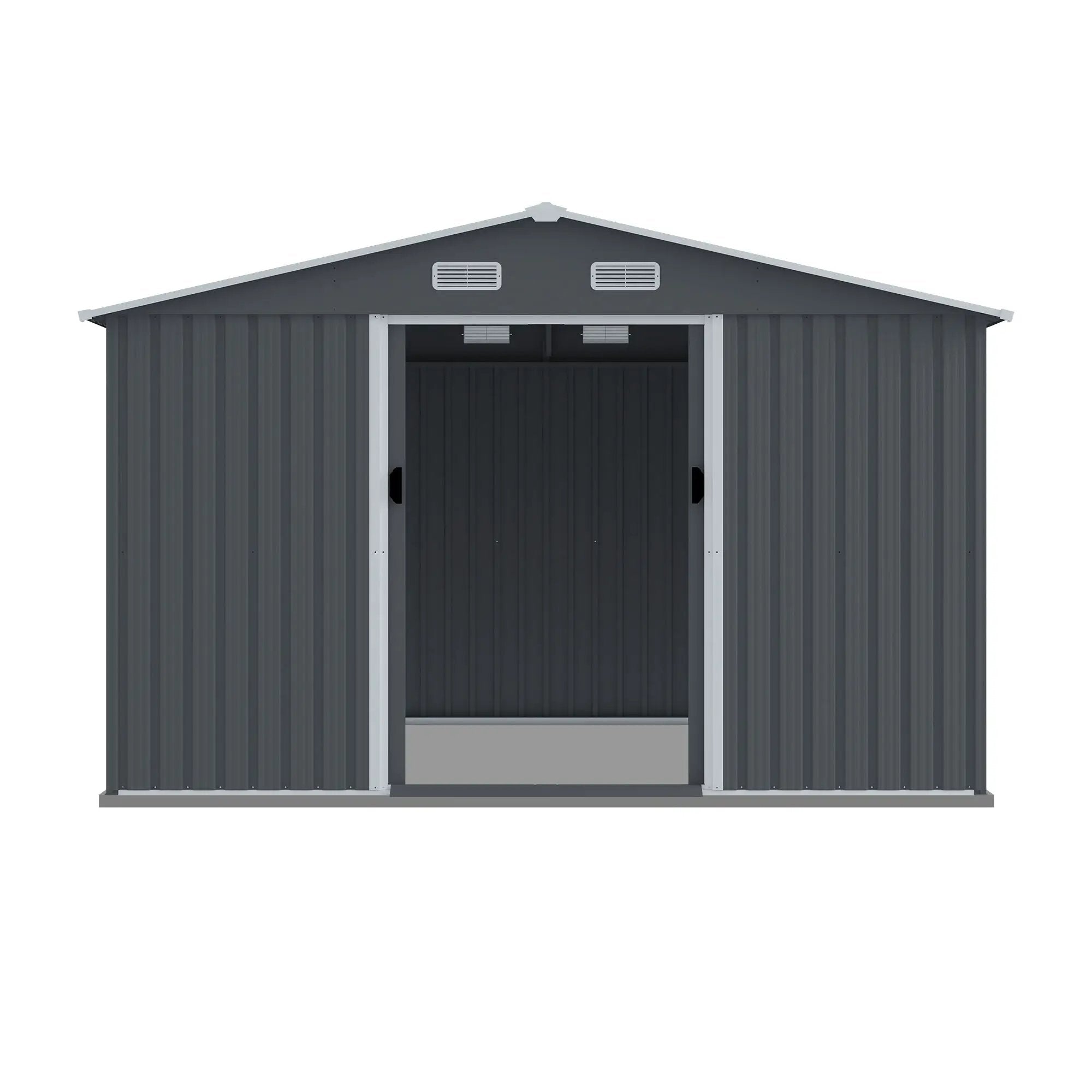 Outdoor Storage Shed Large Metal Tool Sheds, Heavy Duty Storage House With Sliding Doors by HouseOfZazla