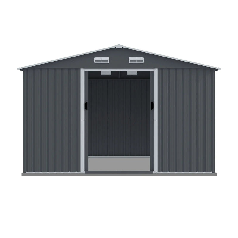 Outdoor Storage Shed Large Metal Tool Sheds, Heavy Duty Storage House With Sliding Doors by HouseOfZazla
