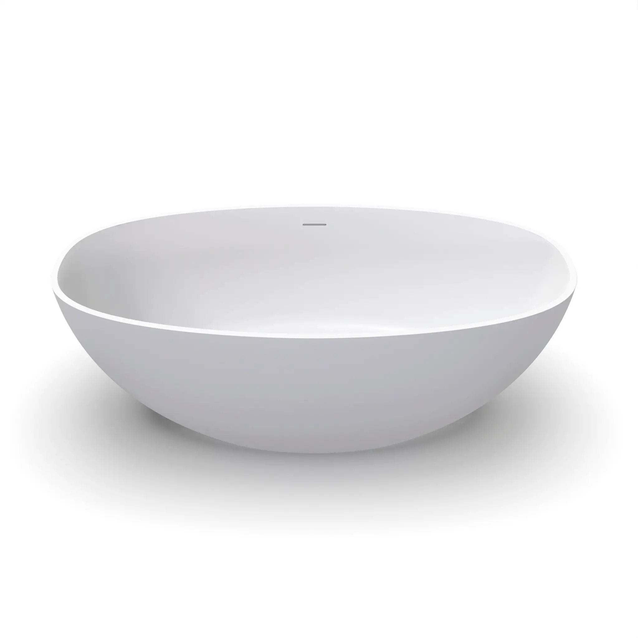 61 Inch Small Size Artificial Stone Solid Surface Freestanding Bathroom Bathtub by HouseOfZazla