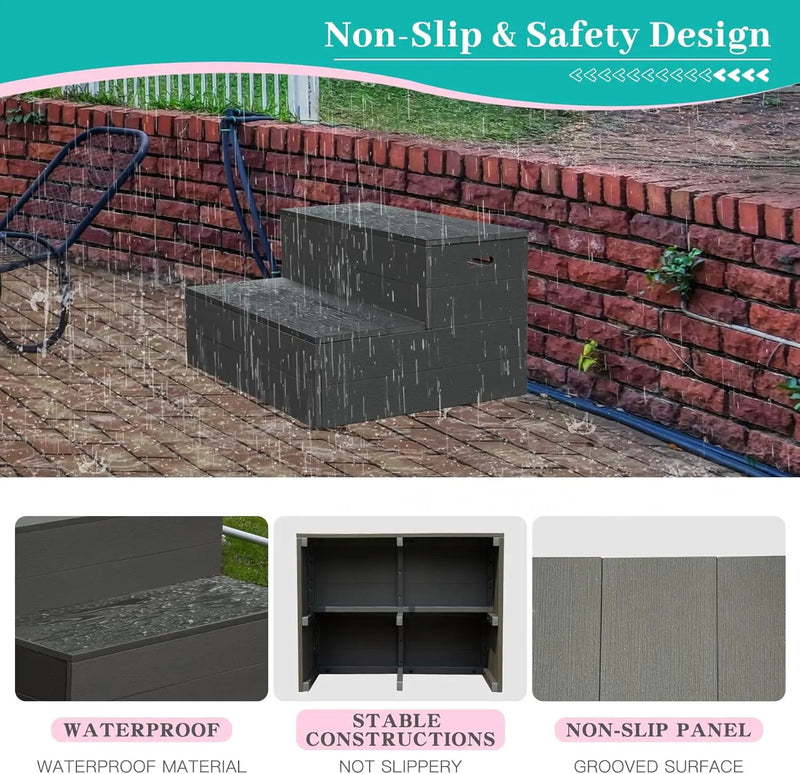 Hot Tub Steps, Universal Spa & Hot Tub Step, Heavy Duty Aluminum Spa Steps by HouseOfZazla