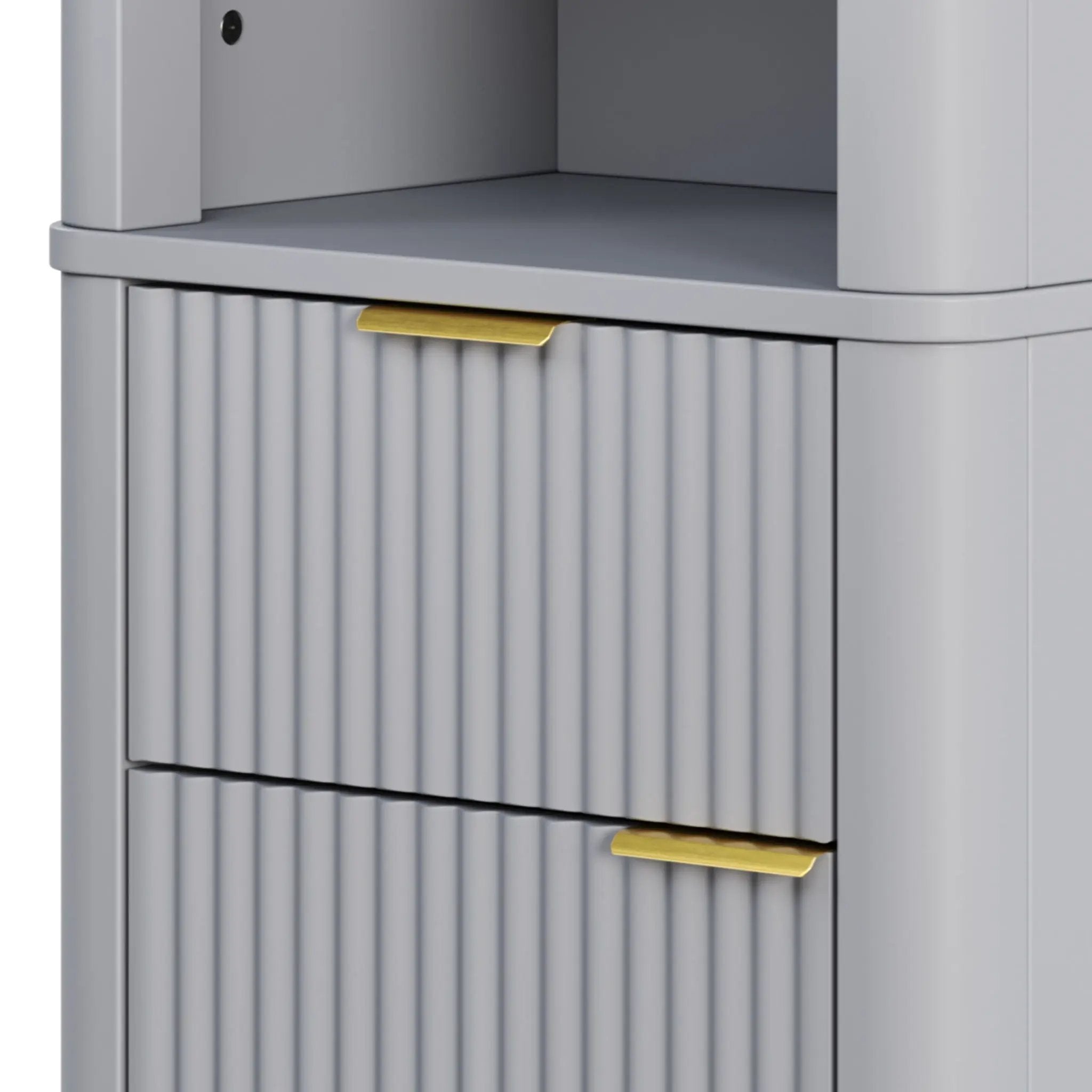 Tall Bathroom Storage Cabinet With Adjustable Shelves And 1 Drawer & Door by HouseOfZazla