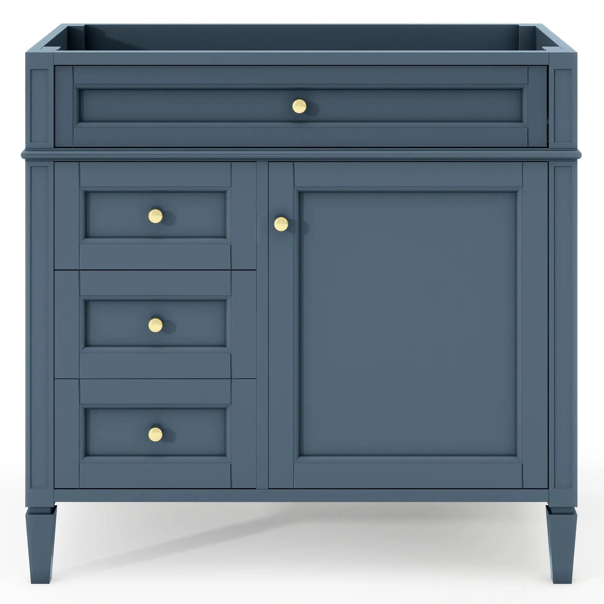 Bathroom Vanity With 2 Drawers And Tip-Out Drawer, Storage Cabinet by Unique Piece Furniture