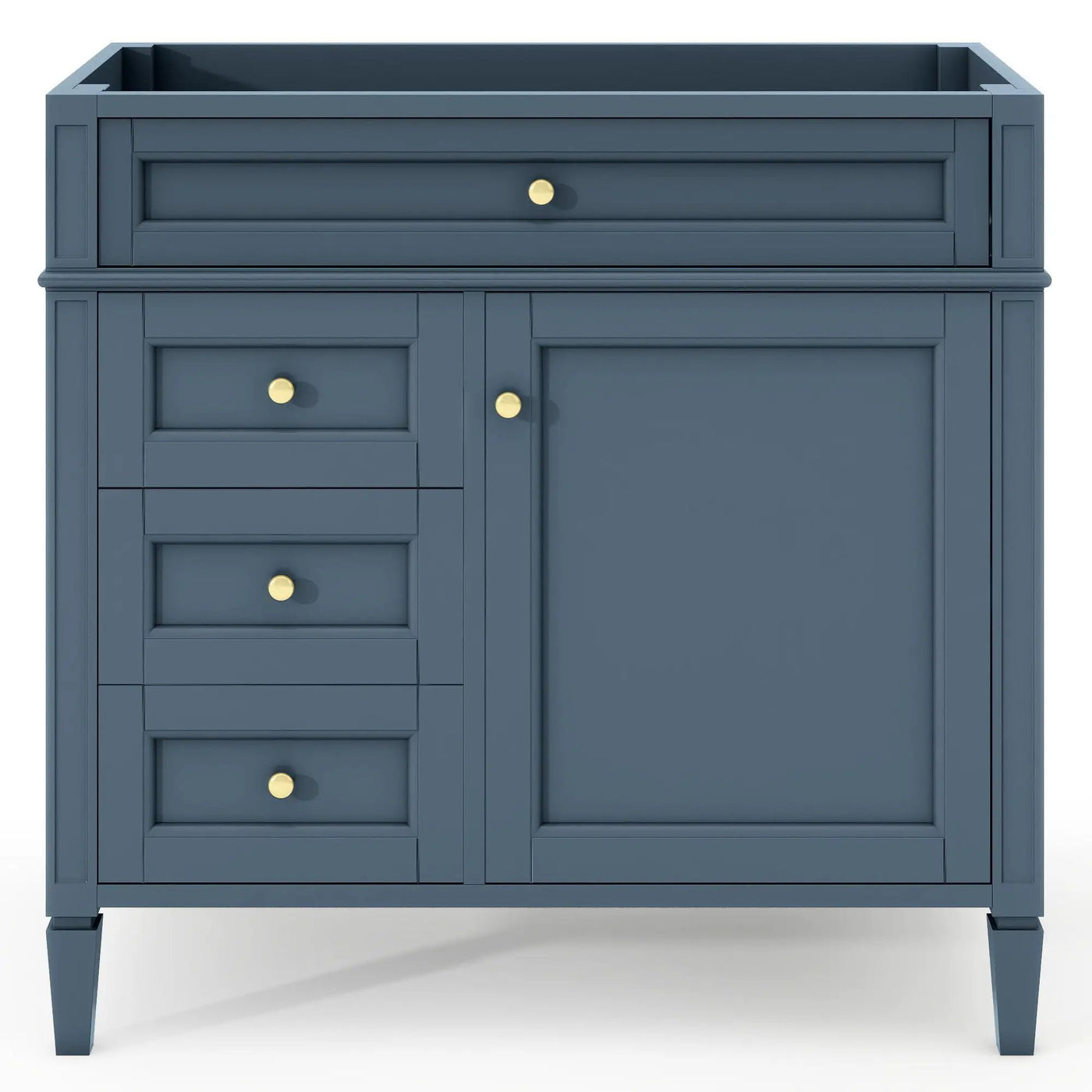 Bathroom Vanity With 2 Drawers And Tip-Out Drawer, Storage Cabinet by Unique Piece Furniture