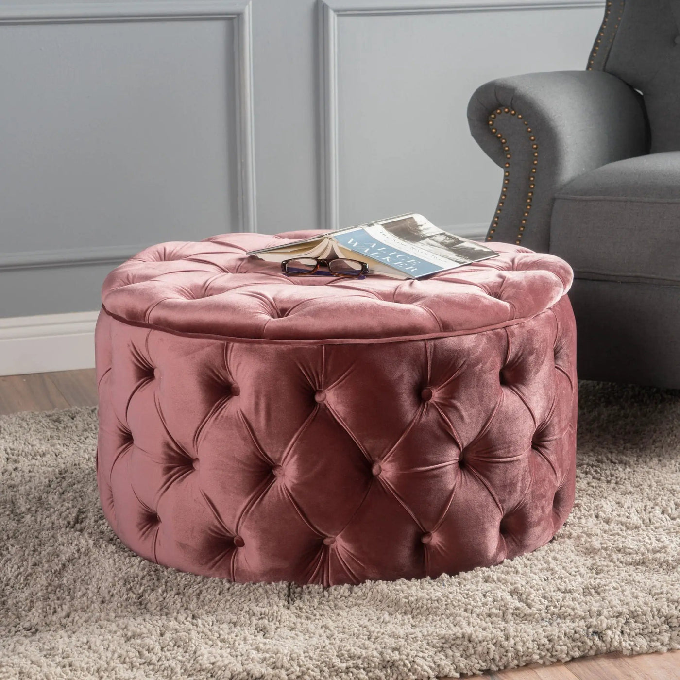 Modern Glam Ottoman Velvet by HouseOfZazla
