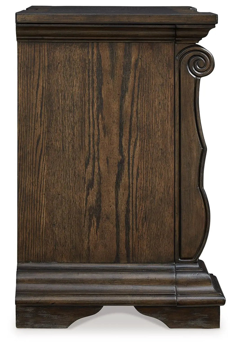 Maylee - Three Drawer Night Stand - Dark Brown by Unique Piece Furniture