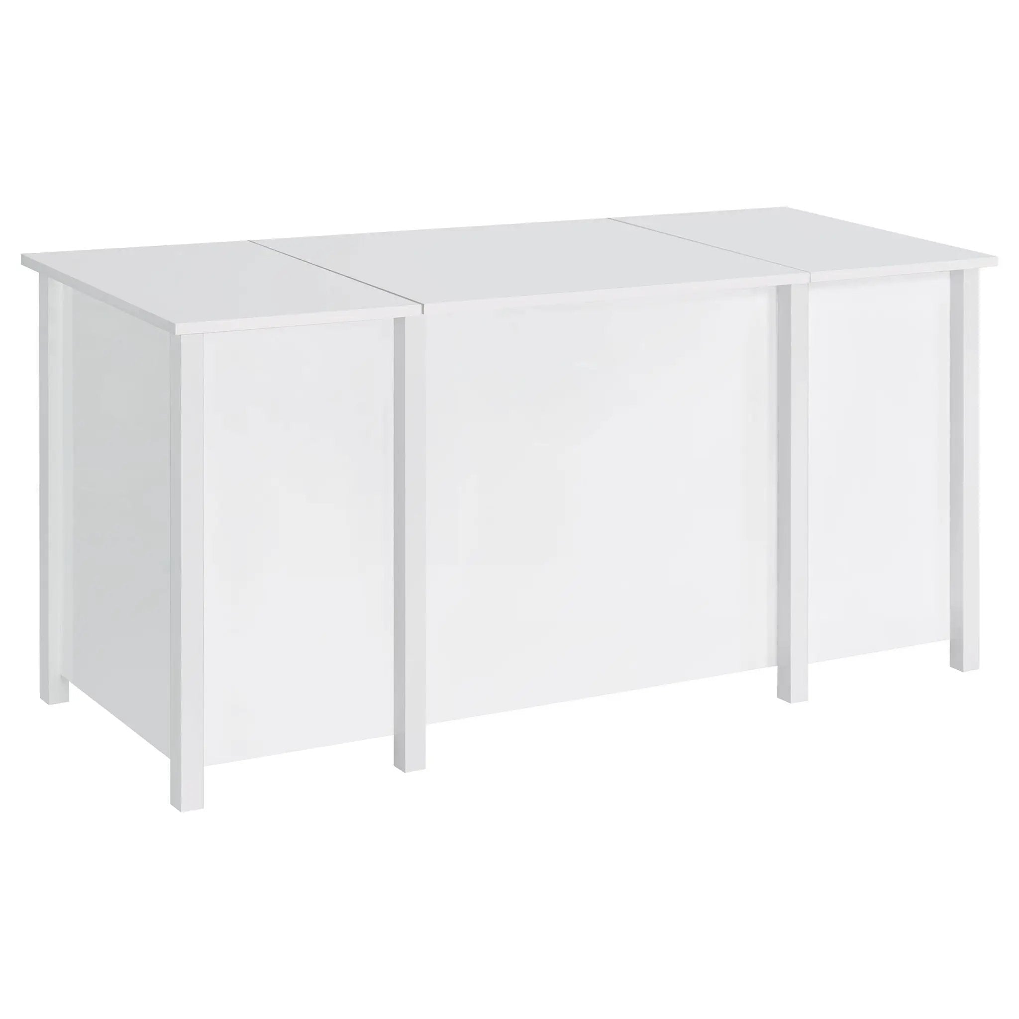 Dylan 60-inch 4-drawer Lift Top Office Desk White High Gloss by Unique Piece Furniture