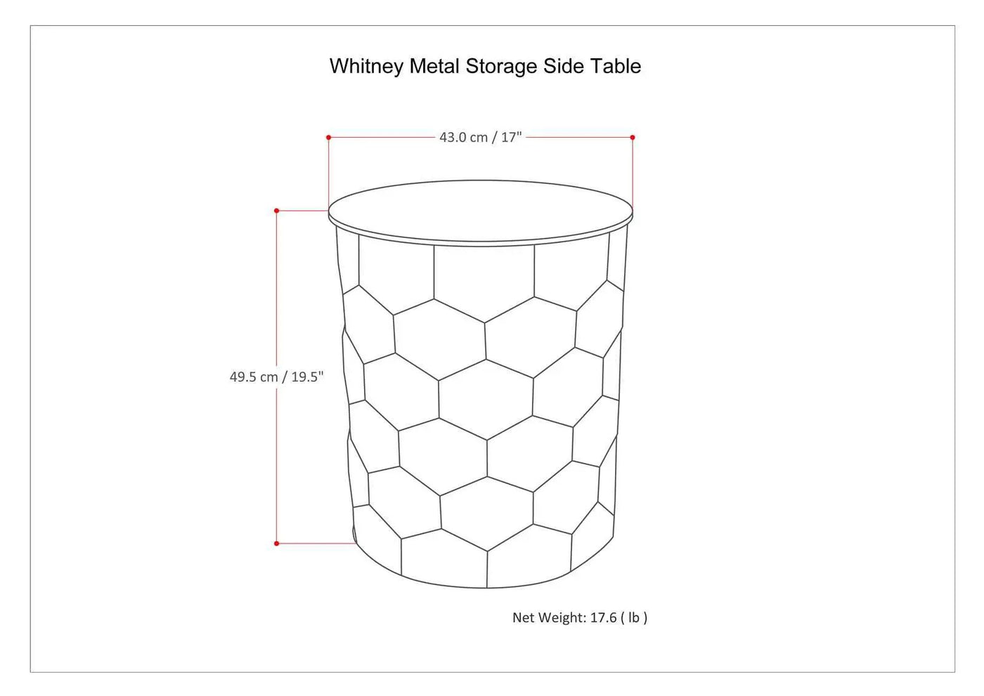 Whitney - Handcrafted Metal Storage Table by HouseOfZazla