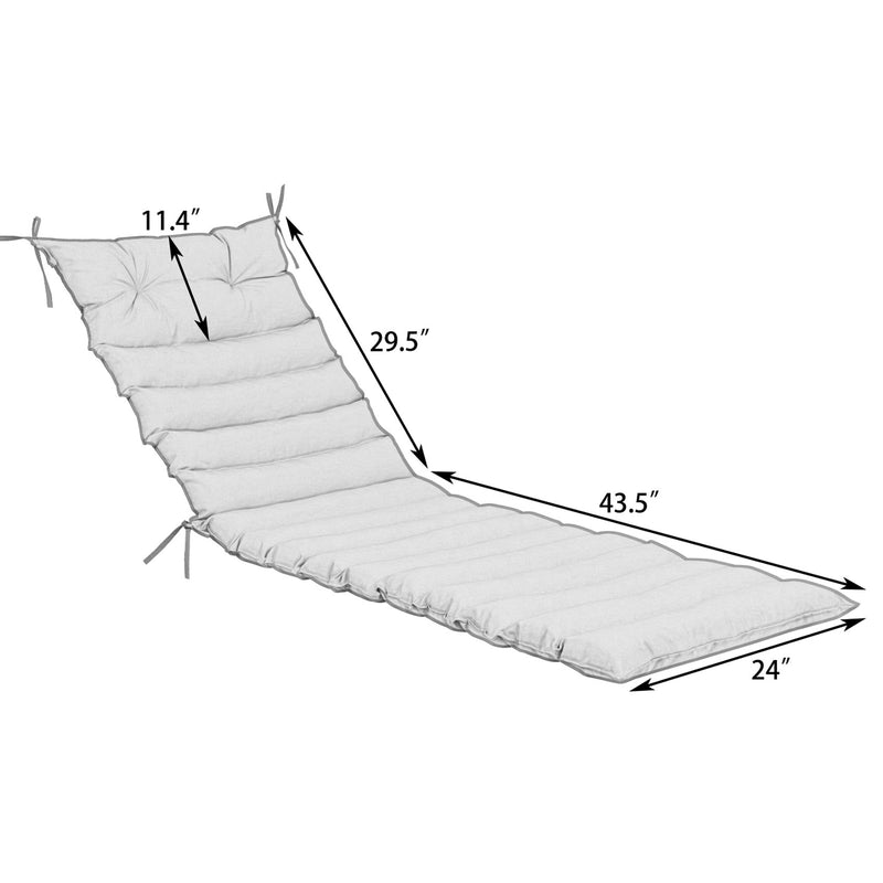 2PCS Set Outdoor Lounge Chair Cushion Replacement - Khaki by HouseOfZazla