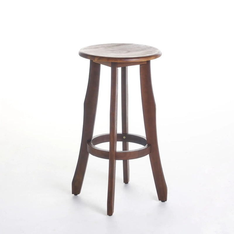 Primrose Outdoor Acacia Wood Barstools With Foot Rest (Set of 2) - Dark Brown by HouseOfZazla