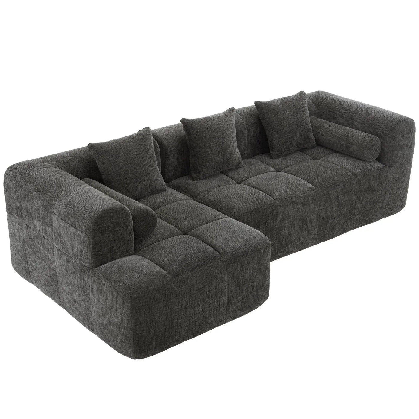 Sectional Free Combined Sofa With 2 Side Pockets by Unique Piece Furniture