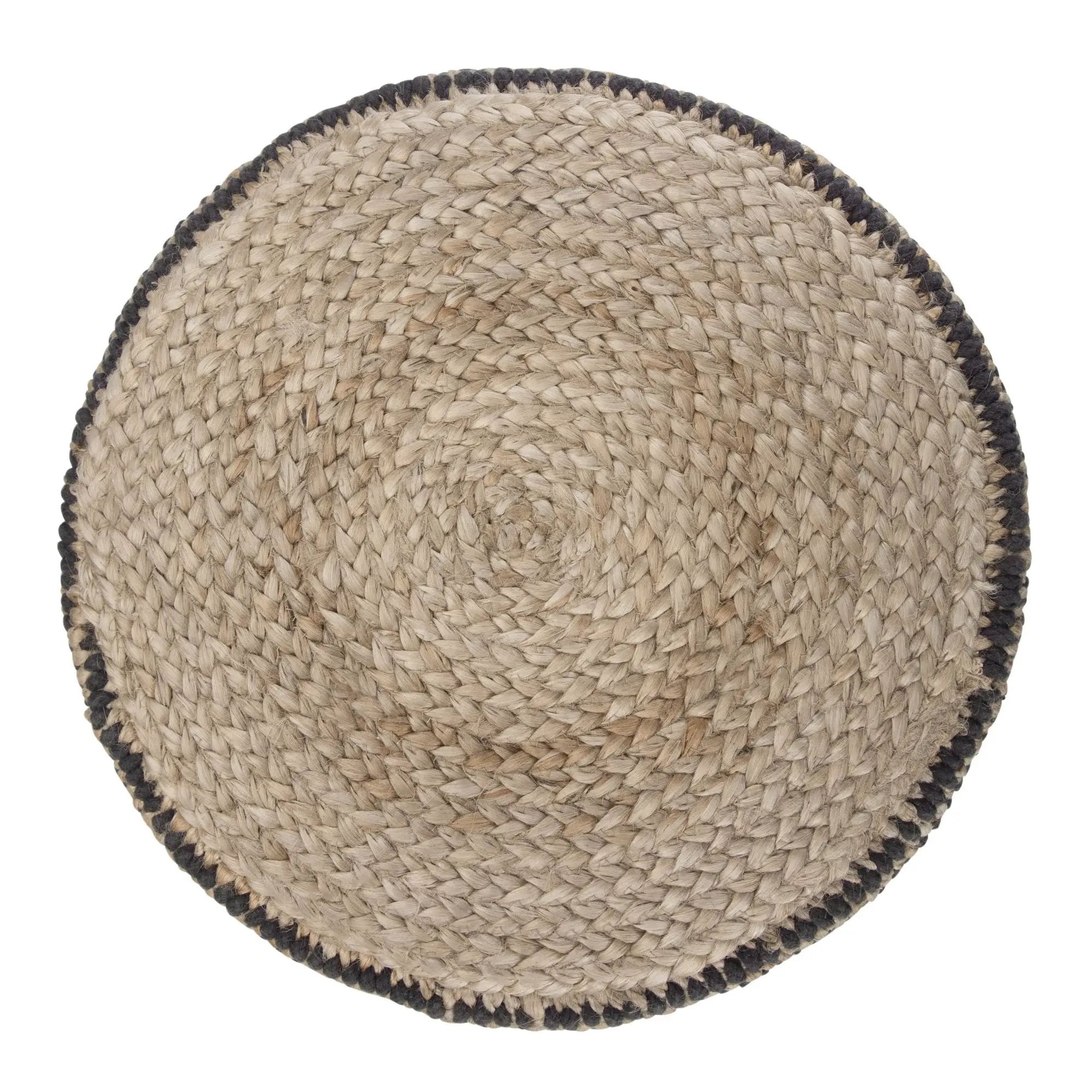 Larissa - Handcrafted Round Braided Pouf by Unique Piece Furniture