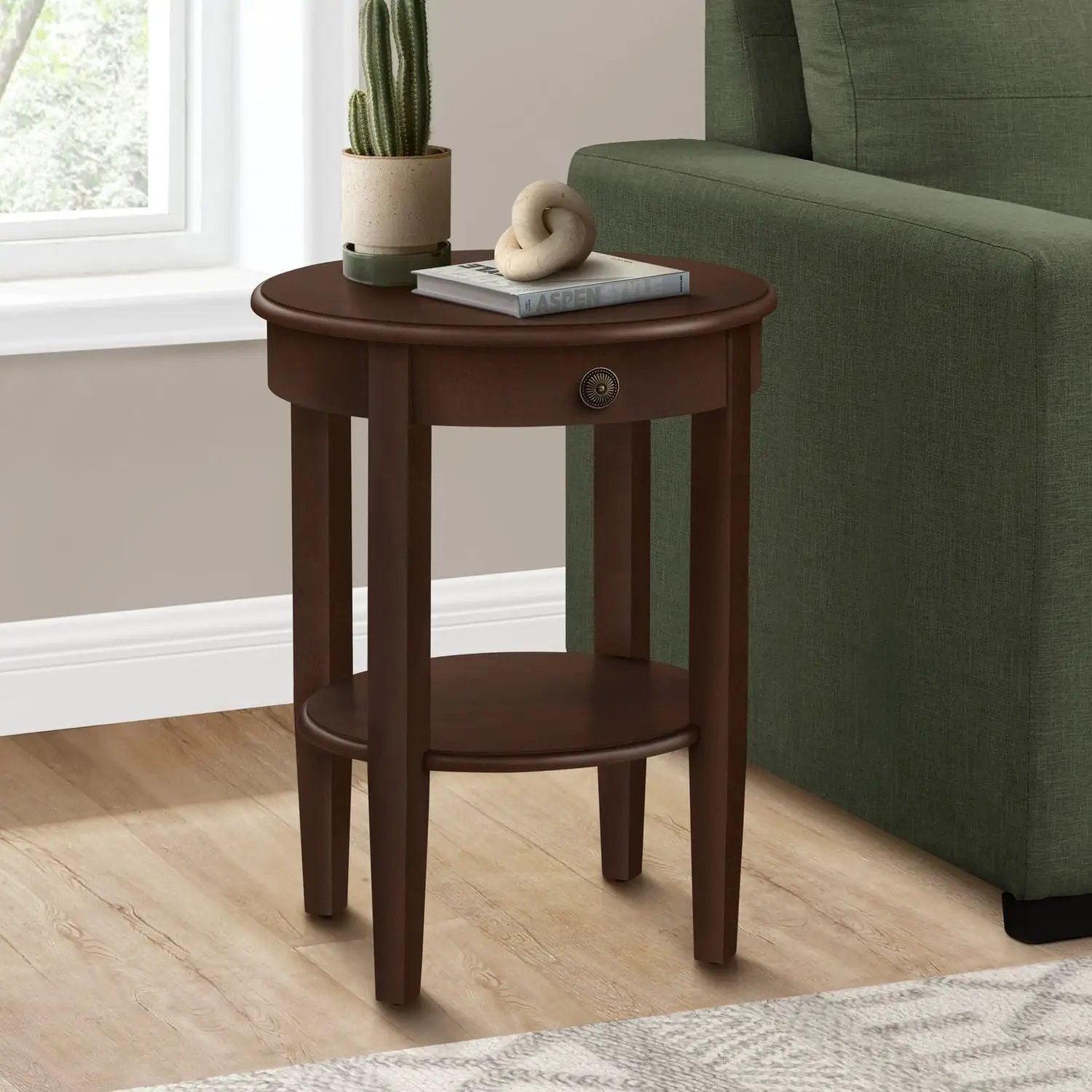 Accent Table, 2 Tier, Transitional - Espresso by Unique Piece Furniture