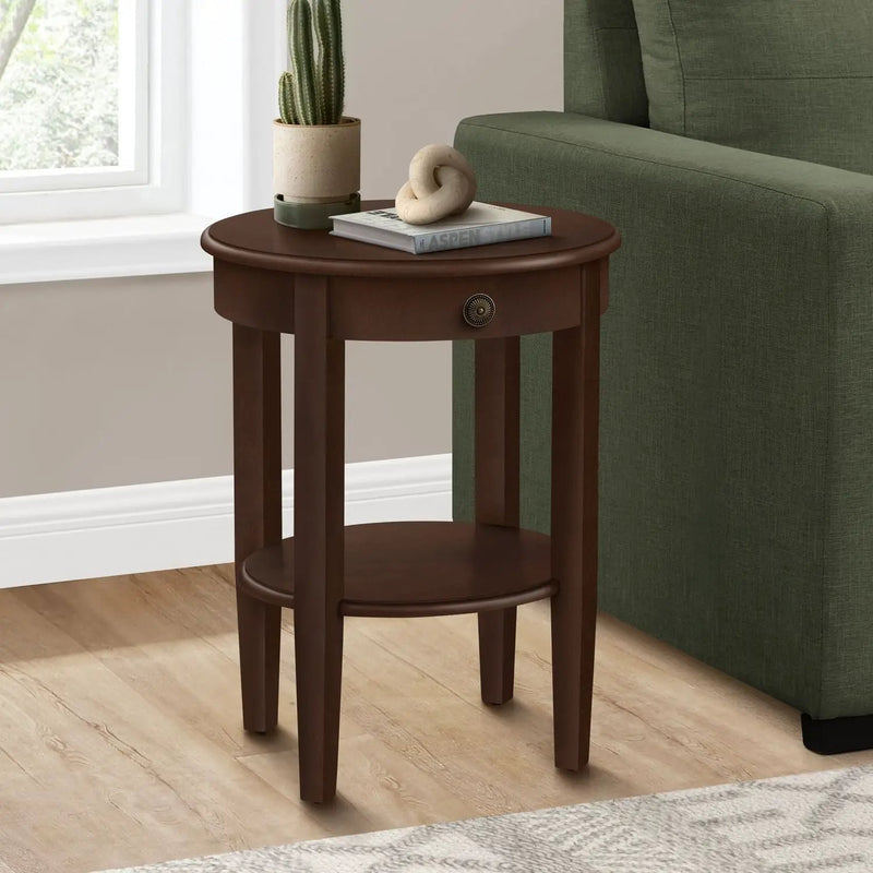 Accent Table, 2 Tier, Transitional - Espresso by Unique Piece Furniture