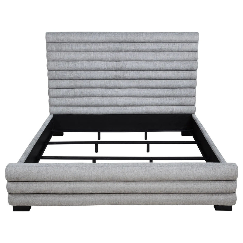 Patricia 58-inch Boucle Upholstered Eastern King Bed Grey by Unique Piece Furniture