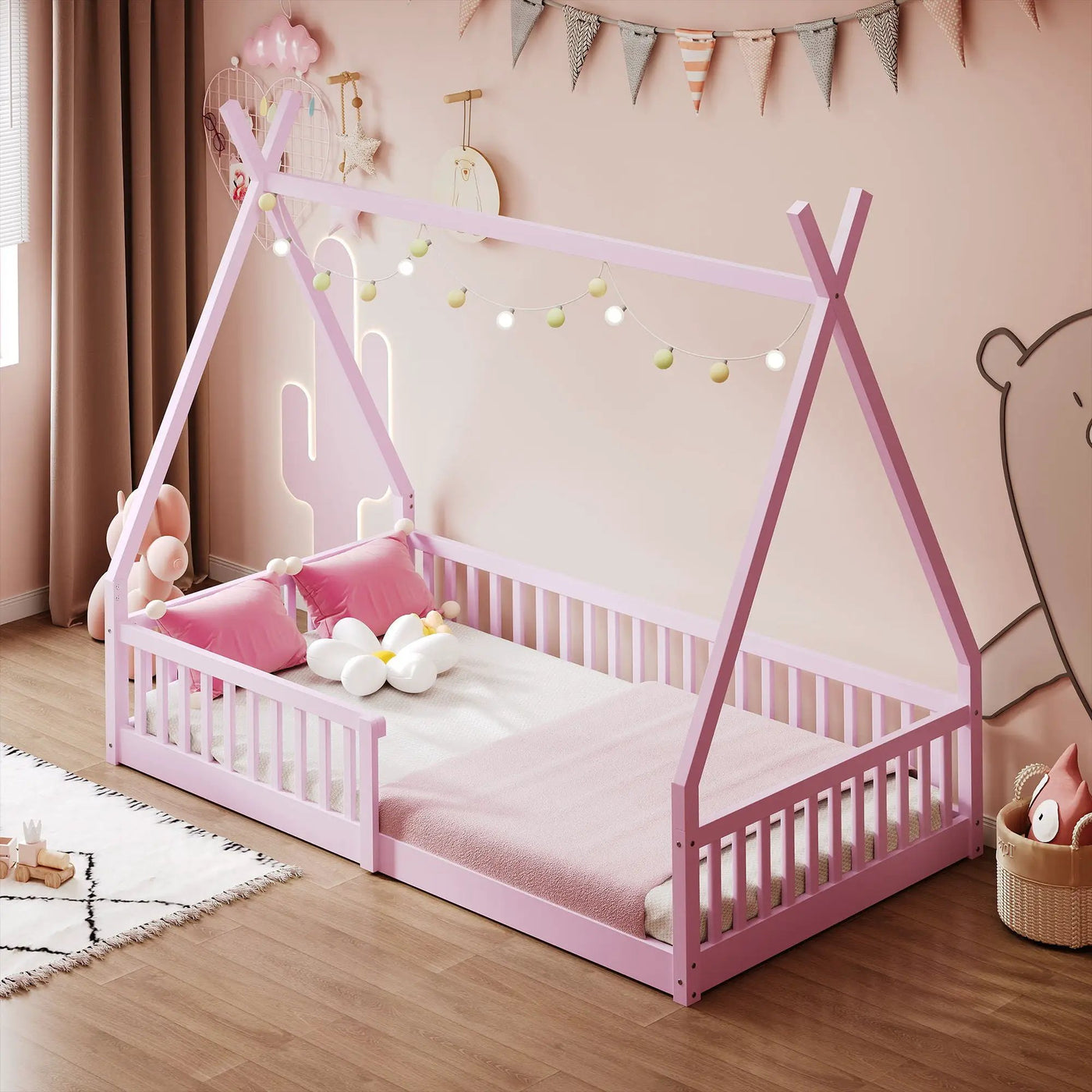 House Shaped Design Bed With Fence by Unique Piece Furniture
