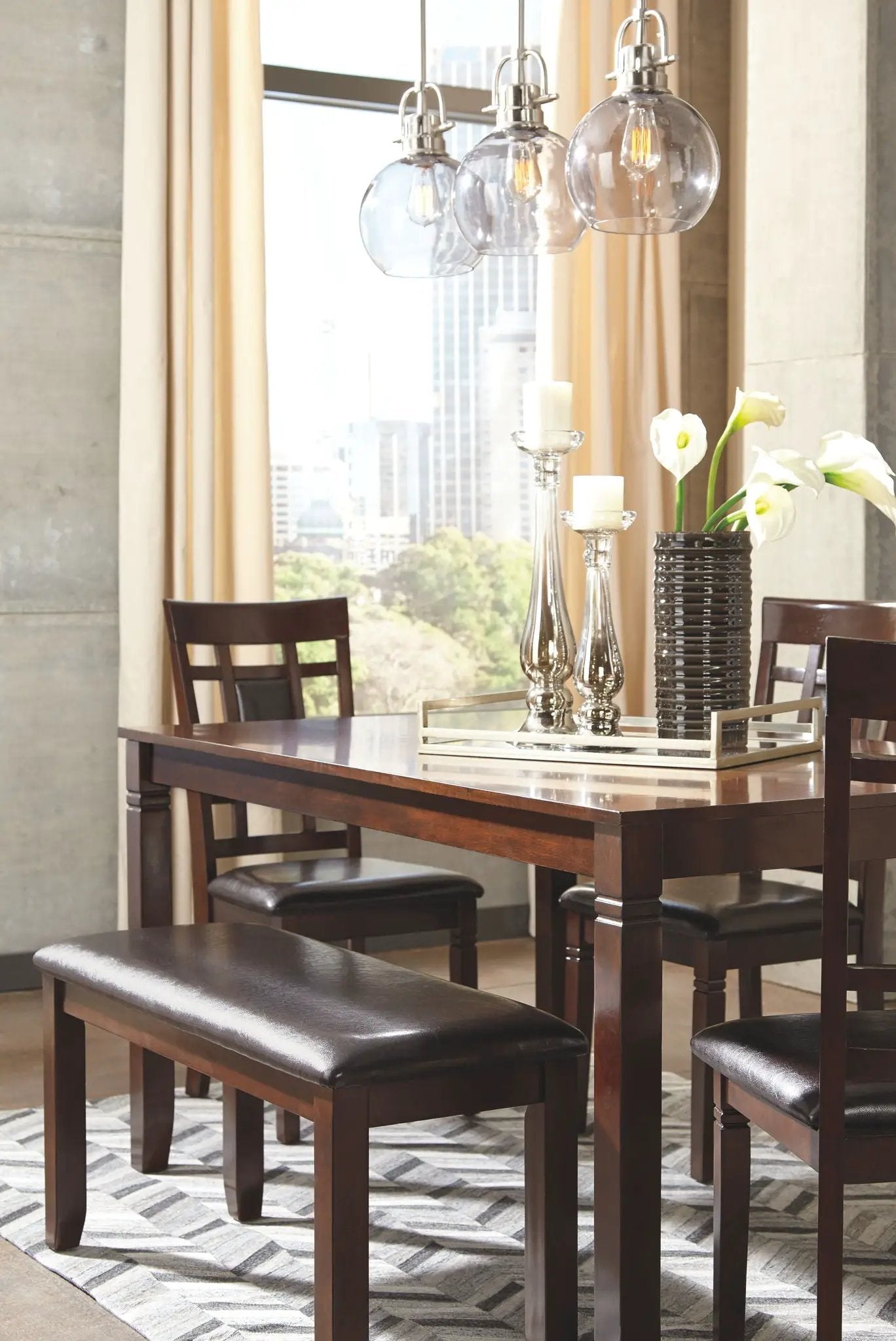 Bennox - Dining Room Table Set (Set of 6) - Brown by Unique Piece Furniture