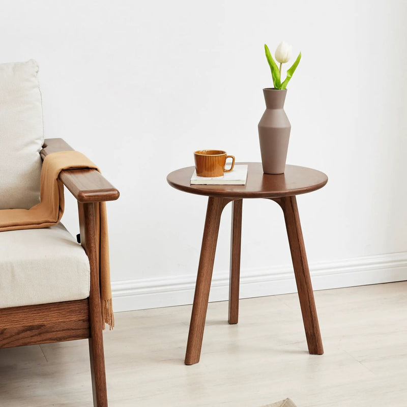 Round Small End Table, Side Table For Bedroom & Balcony by HouseOfZazla