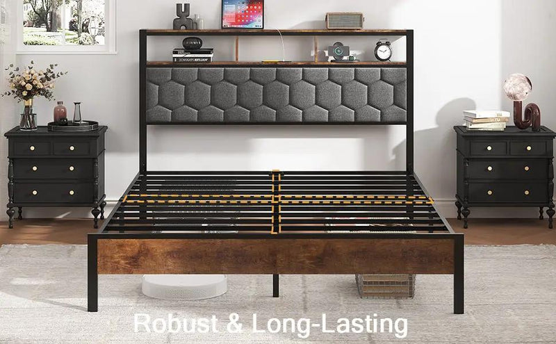 Full Size Wooden Platform Bed Frame by HouseOfZazla