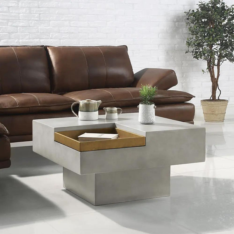 Kailano - Coffee Table - Weathered Gray by Unique Piece Furniture