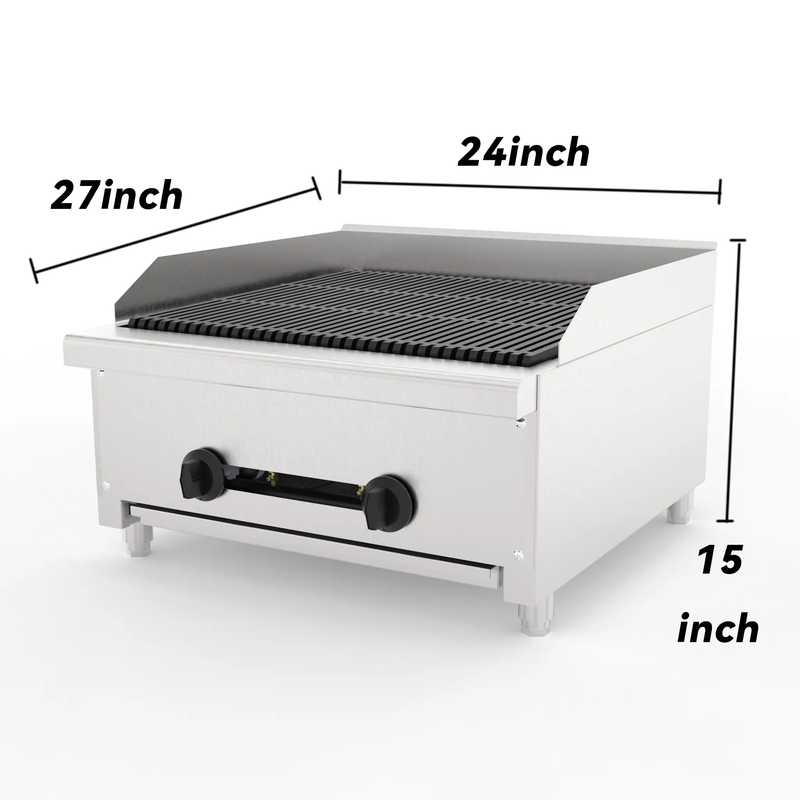 24 Inch Commercial Gas Lava Rock Charbroiler by HouseOfZazla