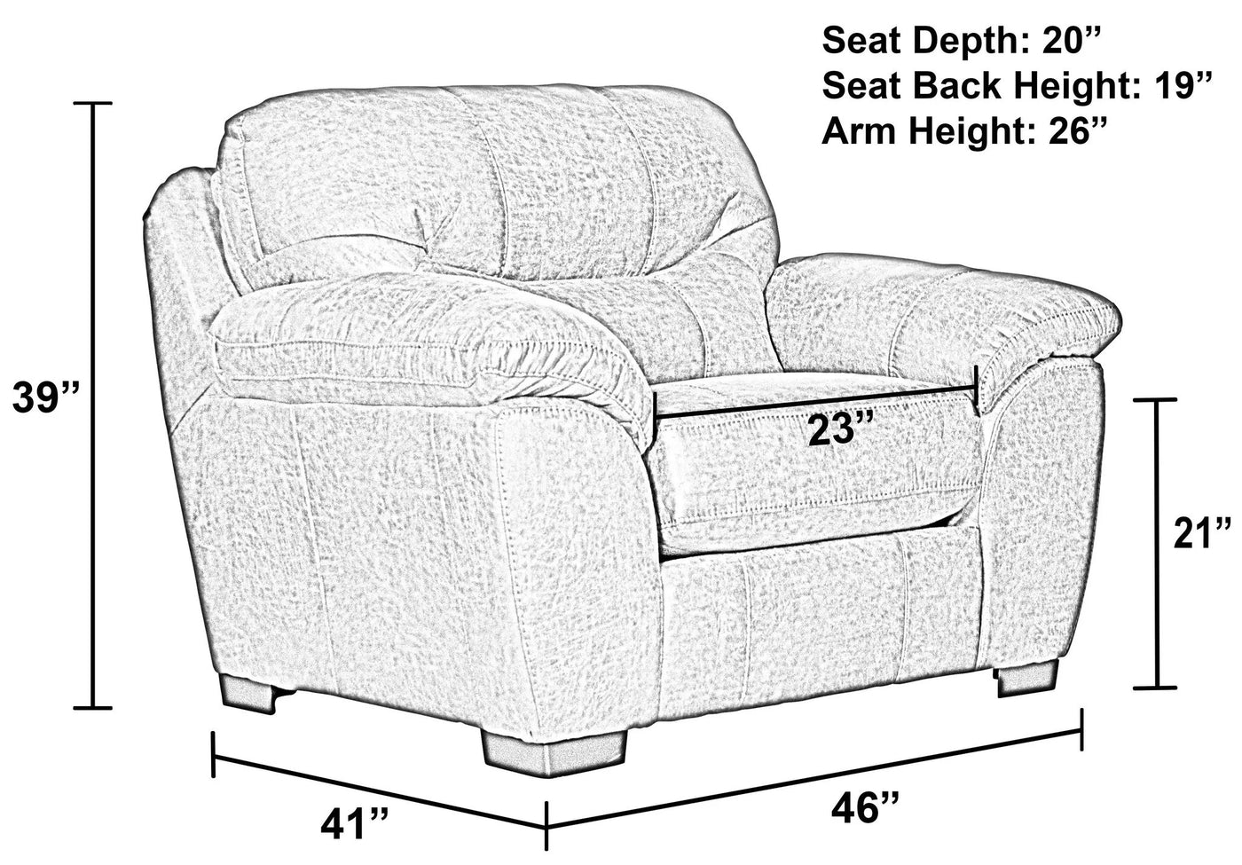 Grant - Chair 1/2 by Unique Piece Furniture