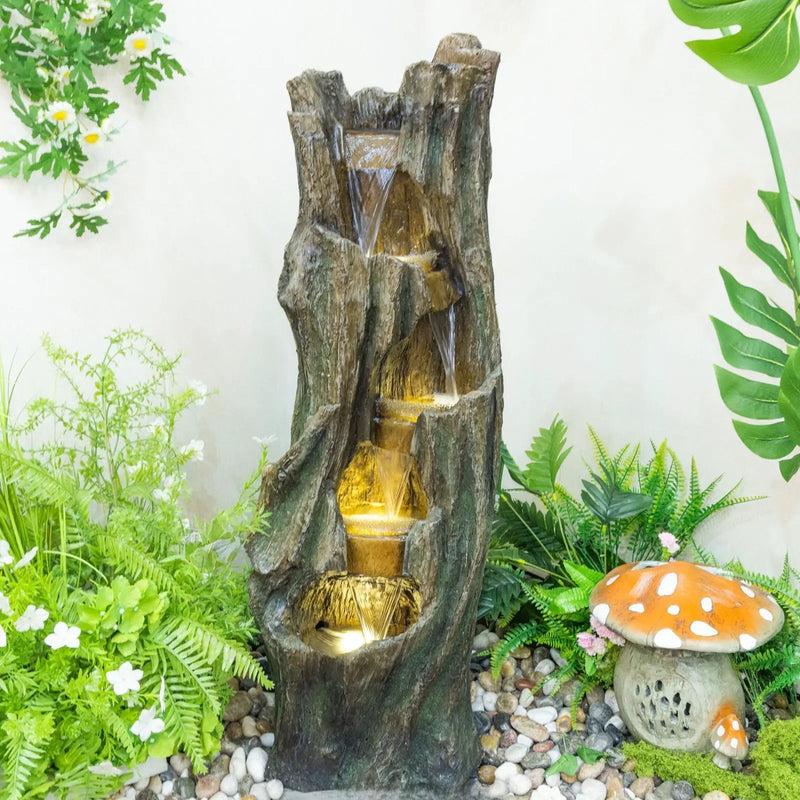 Waterfall Fountain for Outdoor Gardens and Patios by HouseOfZazla