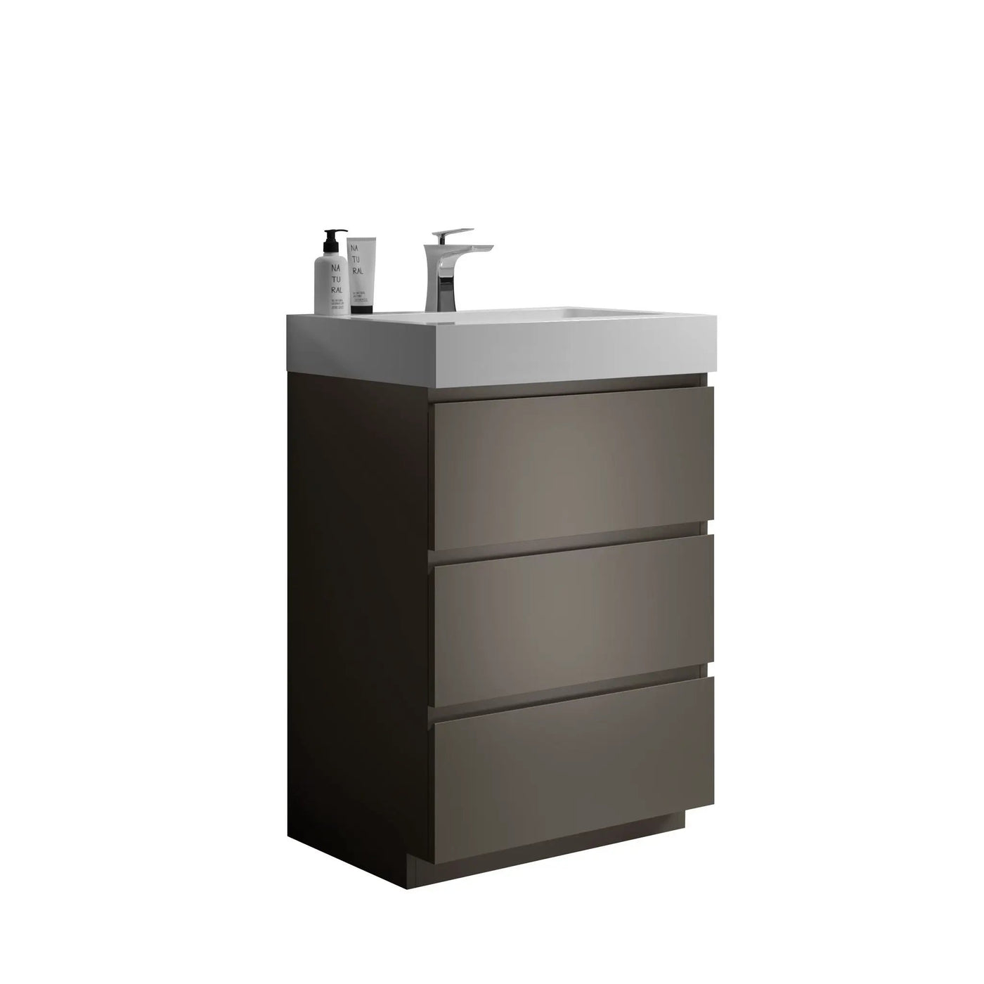Alice - Bathroom Vanity With Sink, Large Storage Freestanding Bathroom Vanity For Modern Bathroom, One-Piece Sink Basin Without Drain And Faucet by HouseOfZazla