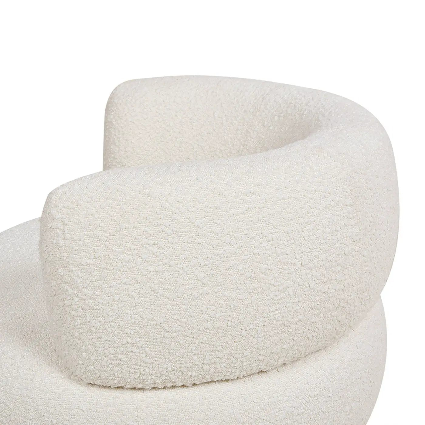 Fuji - 360 Swivel Low Barrel Back Accent Chair - Ivory White by Unique Piece Furniture