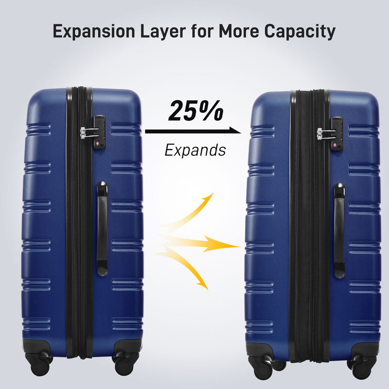 3 Piece Luggage Set Hardside Spinner Suitcase With Tsa Lock 20" 24" 28" Available by HouseOfZazla