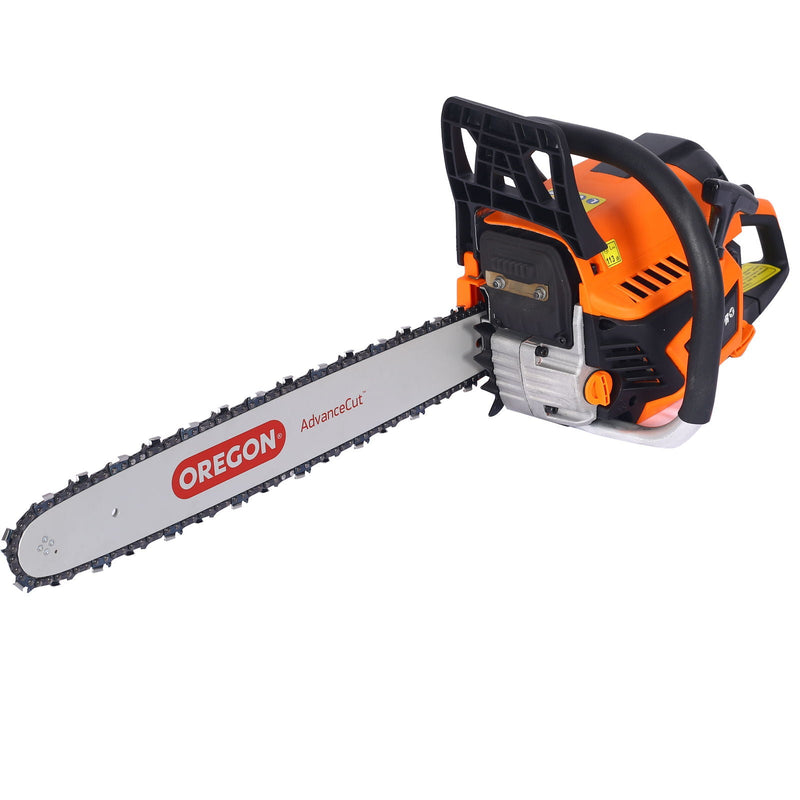 Gasoline Chainsaw 20" 52Cc For Tree And Wood Cutting - Orange by HouseOfZazla