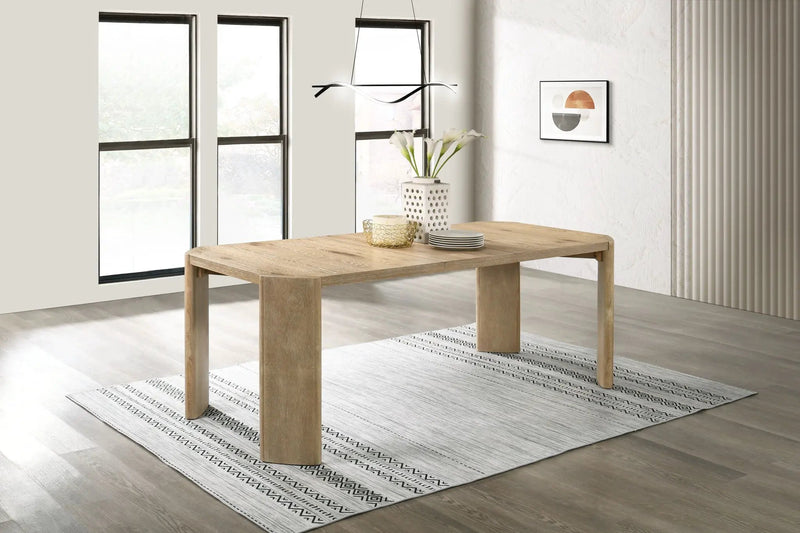 Magnus - Extendable Rectangular Dining Table - Oak Finish by HouseOfZazla