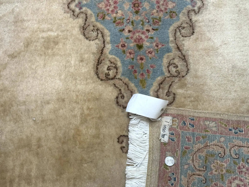 Persian Kerman Rug 6x9, Pastel Colors, Semi Open Field by Jewel Rugs