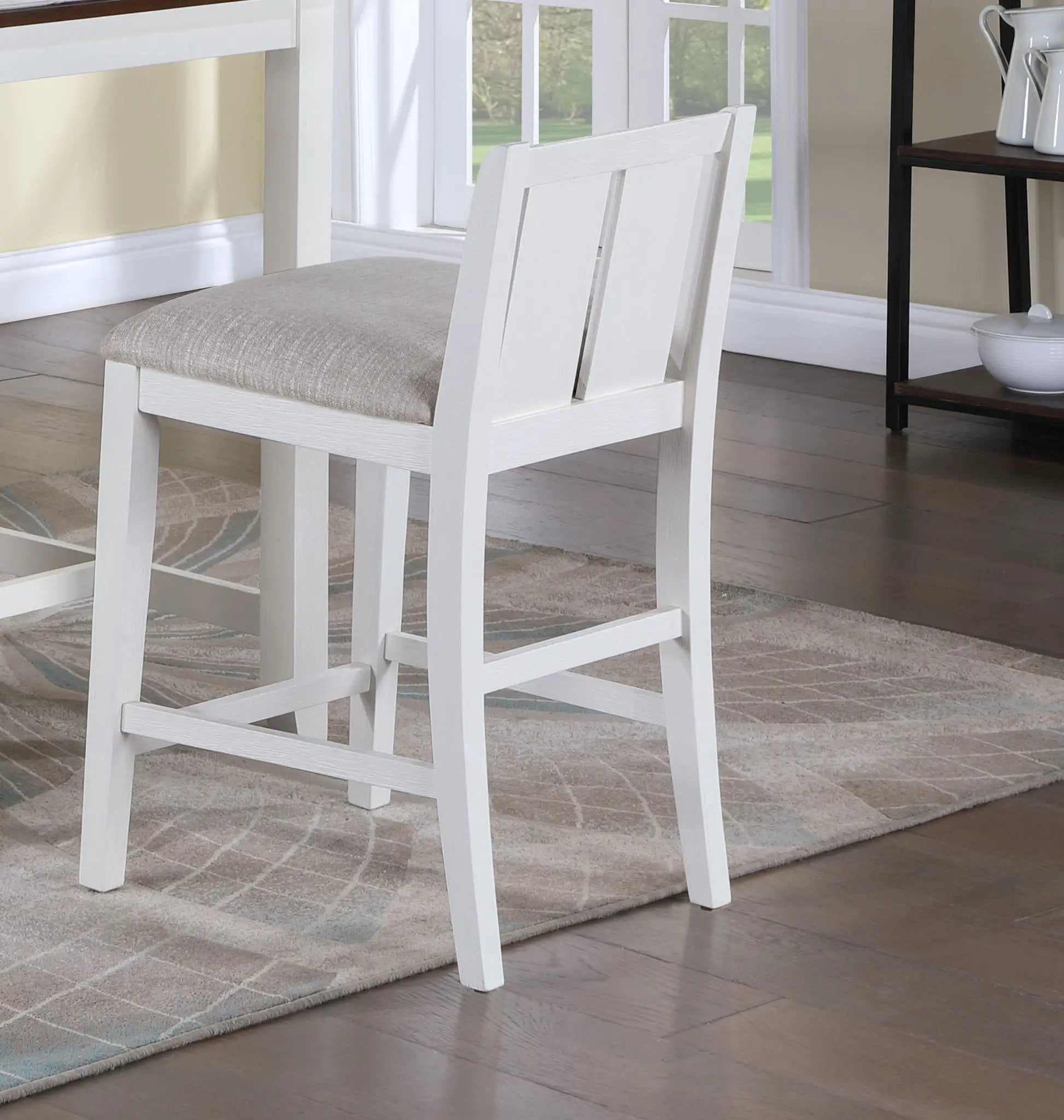 Graham - 3 Piece Small Space Counter Height Dining Table With Shelves And 2 Chairs (Set of 3) by Unique Piece Furniture