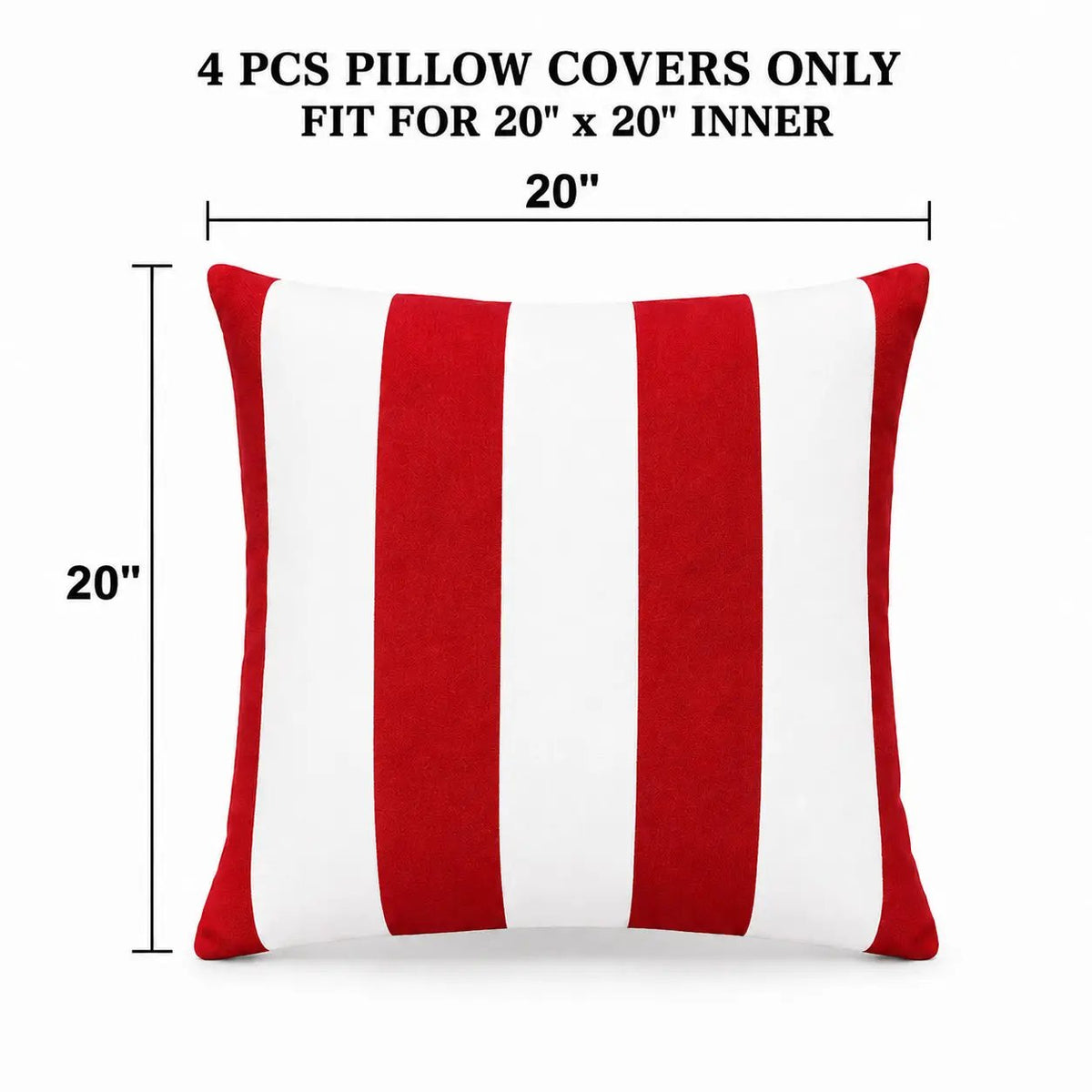 4 Pack Outdoor Lumbar Pillow Covers – Water-Repellent & Fade Resistant by HouseOfZazla