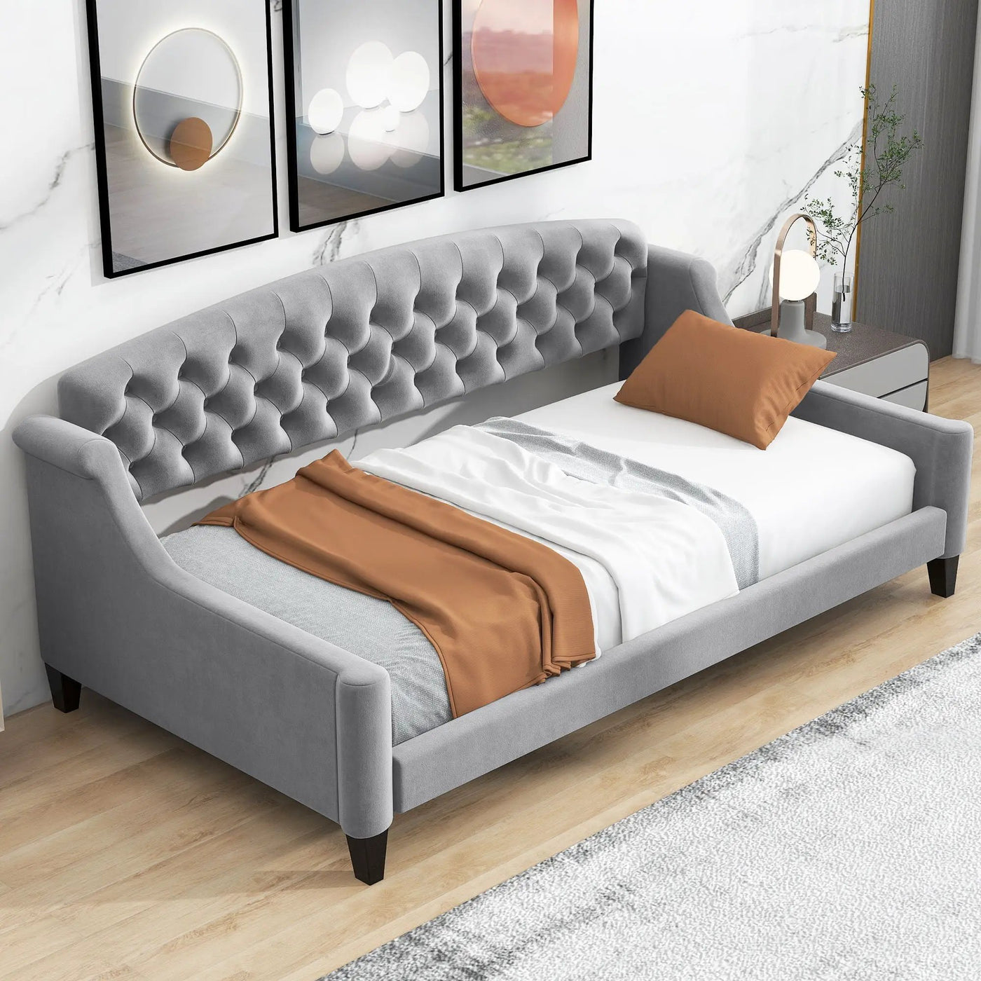 Modern Tufted Button Daybed by Unique Piece Furniture